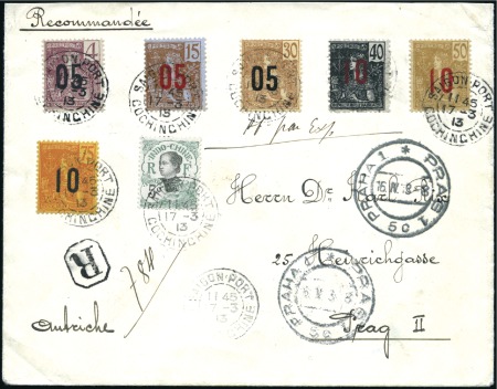 Stamp of Colonies françaises » Colonies Francaise Collections et Lots 1860-1960, +500 lettres/entiers d'Indochine, Maroc