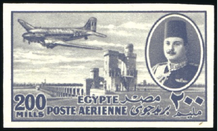 Stamp of Egypt » Airmails 1947 Airmails 10m, 20m, 40m, 50m, 100m and 200m al