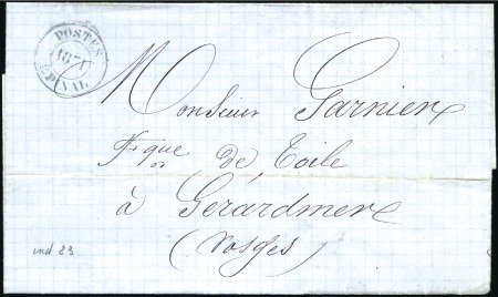 Stamp of France » Guerre de 1870-1871 1871 Lettre pour Gérardmer avec cachet provisoire 