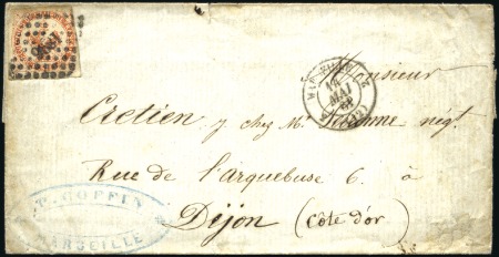 Stamp of Colonies françaises 1859 40c Aigle obl. PC 1896 sur lettre écrite à Ma