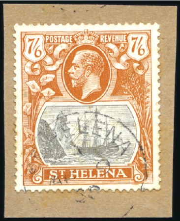 Stamp of St. Helena 1922-37 Wmk Mult Script CA 7s6d brownish grey and 