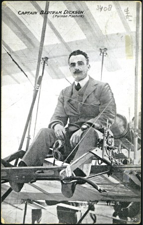 Stamp of Great Britain 1910, Special air card showing the plane and the p