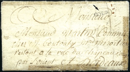 Stamp of India 1792 Entire from Bengal to Bombay with linear COL 