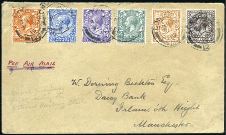 Stamp of Great Britain 1919 Official Emergency Air Mail Service during Na