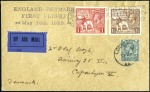 Stamp of Great Britain 1925 First Flights from GB to Denmark and GB to No