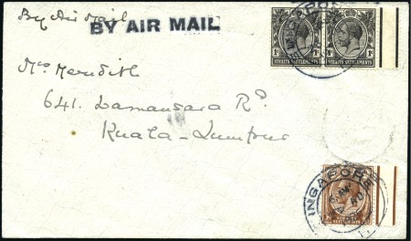 Stamp of Malaysia » Straits Settlements 1926 (Aug 23) First Flight Singapore-Kuala Lumpur 