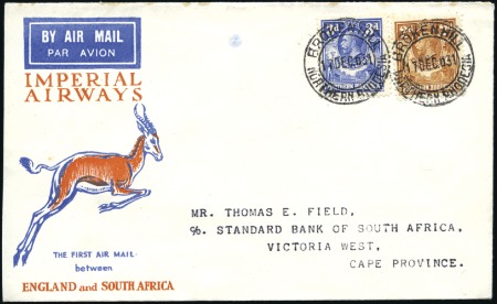 Stamp of Northern Rhodesia 1931 Special Christmas flight, Imperial Airways en