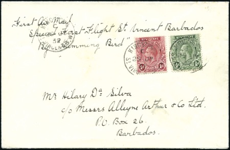 Stamp of St. Vincent 1932 First Flight St. Vincent-Barbados piloted by 