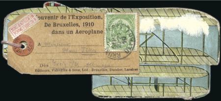 Stamp of Belgium 1910 Parcel tag "Souvenir de l'Exposition De Bruxe