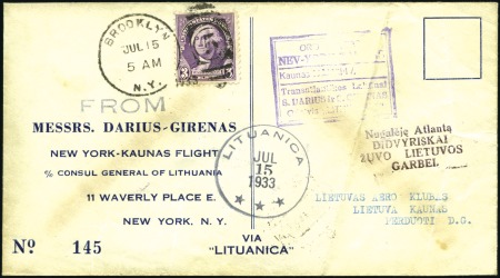 Stamp of United States 1927-33, Airmail group of four covers incl. 1927 C