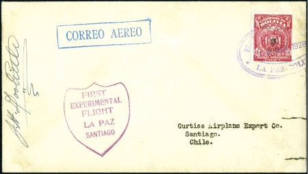 Stamp of Argentina 1930 Buenos Aries-Miami flight cover, the so-calle