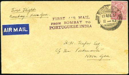 Stamp of India 1920-31 AIRMAILS group of 13 covers mostly written