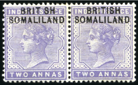Stamp of Somaliland Protectorate 1903 2a Pale Violet with "BRIT SH" variety in hori