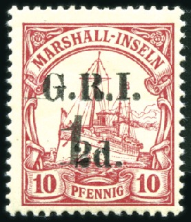 Stamp of New Guinea 1915 German Colonial Issues 1d on 2d on 10pf, mint