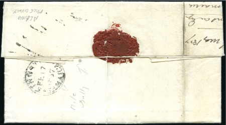 Stamp of Jamaica 1837 Entire from Mile Gully to Scotland with despa