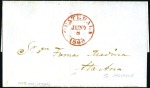 Stamp of Guatemala 1856 and 1860 Entire letters to Santa Ana in El Sa