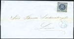 Stamp of Peru 1858 1d blue : pair on 1858 cover from Trujillo to