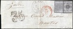 Stamp of Colonies françaises » Réunion FRANCE - REUNION1852 15c type II +30c type IV,