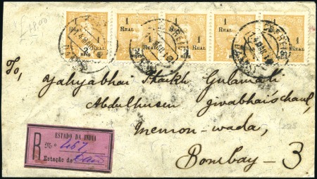 Stamp of Portuguese Colonies » Portuguese India 1912 (Mar) Envelope sent registered to Bombay with