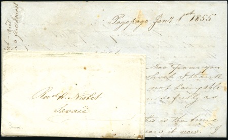 Stamp of Samoa 1855 (Jan 1) Envelope and original contents from P