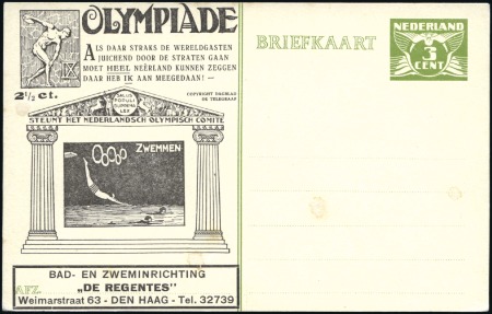 Stamp of Olympics 1924-28, Group of covers/cards incl. 1928 Huygens