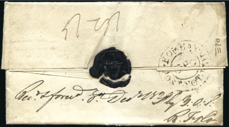 Stamp of India 1829 (Jul 27) Incoming entire to Forwarding Agent 