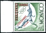 Stamp of Colonies françaises » Monaco 1960 Coupe de France de Football : 5F vert reprena