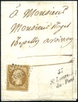 Stamp of France » Collections 1853-73, Petit ensemble sur pages dont deux lettre