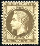 Stamp of France » Collections 1862-80, Sélection de neuf : Yv. 20, 21, 22, 30, 3