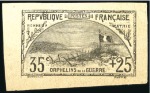 Stamp of France 1917-19 Orphelins : 6 essais en noir du 2c+3c au 5