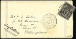 Stamp of Colonies françaises » Madagascar (Poste française) 1896 Ellipse 5c sur 1c (déf.) sur imprimé pour l'A
