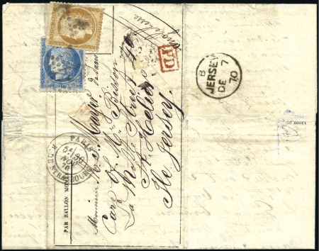 Stamp of France » Guerre de 1870-1871 1870 (30 Nov.) Gazette des Absents N°12 affranchie