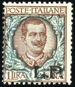 Stamp of Italy 1923 B.L.P. 1L with variety MISSING "B.", unused w
