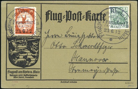 Stamp of Germany » German Empire 1912 (23 June) 20pf E.E.L.P. on card from Frankfur