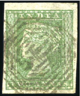 Stamp of India 1854 2a USED IN BURMA, fine to large margins with 