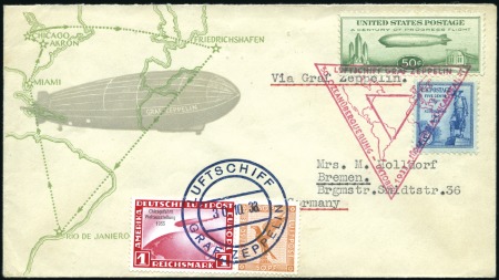 Stamp of Germany » German Empire 1933 (30 Oct.) Chicago Roundtrip commemorative cov