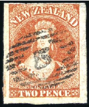 Stamp of New Zealand 1873 2d Vermilion, possibly a provisional imperf.,
