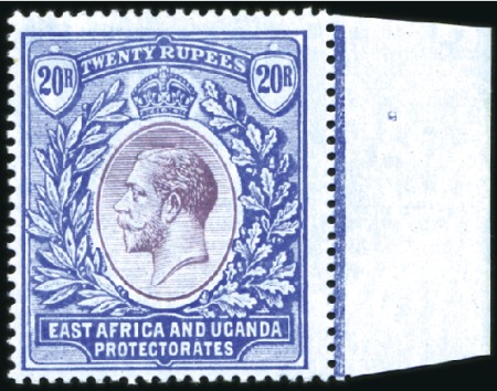 Stamp of Kenya, Uganda and Tanganyika » Kenya, Uganda and Tanganyika 1912-21 Wmk Multiple Crown CA 20r purple and blue 