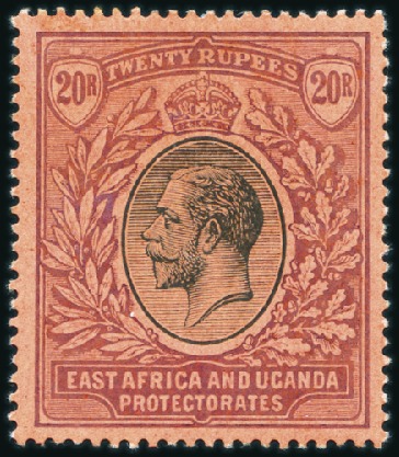 Stamp of Kenya, Uganda and Tanganyika » Kenya, Uganda and Tanganyika 1912-21 Wmk Multiple Crown CA 20r black and purple