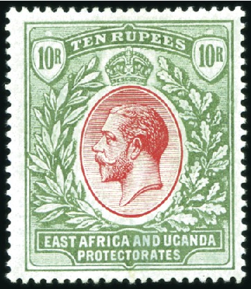 Stamp of Kenya, Uganda and Tanganyika » Kenya, Uganda and Tanganyika 1912-21 Wmk Multiple Crown CA 1c to 10r complete s