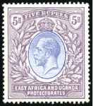 Stamp of Kenya, Uganda and Tanganyika » Kenya, Uganda and Tanganyika 1912-21 Wmk Multiple Crown CA 1c to 10r complete s