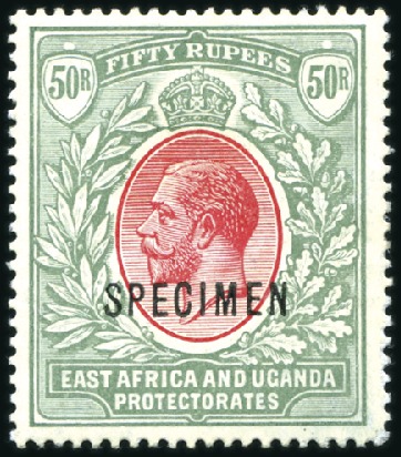 Stamp of Kenya, Uganda and Tanganyika » Kenya, Uganda and Tanganyika 1912-21 Wmk Multiple Crown CA 1c to 50r complete s