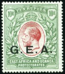 Stamp of Tanganyika 1917-21 Multiple Crown CA GEA 1c to 50r complete s
