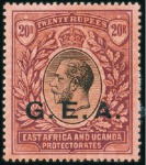 Stamp of Tanganyika 1917-21 Multiple Crown CA GEA 1c to 50r complete s