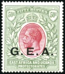 Stamp of Tanganyika 1917-21 Multiple Crown CA GEA 1c to 50r complete s