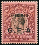 Stamp of Tanganyika 1917-21 Multiple Crown CA GEA 1c to 50r complete s