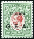 Stamp of Tanganyika 1917-21 Multiple Crown CA GEA 1c to 50r complete s