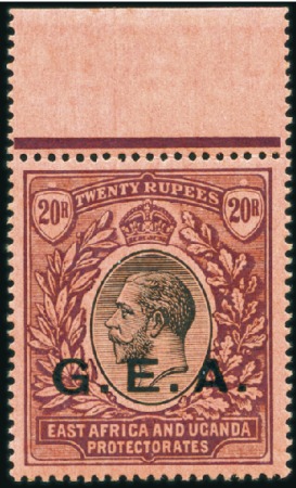 Stamp of Tanganyika 1917-21 Multiple Crown CA GEA 20r black and purple