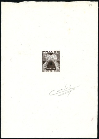 Stamp of France 1943 Chiffre-taxe, 16 épreuves d'artiste de diff.