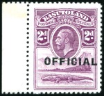 Stamp of Basutoland 1934 Officials 1/2d to 6d set of four marginal sin